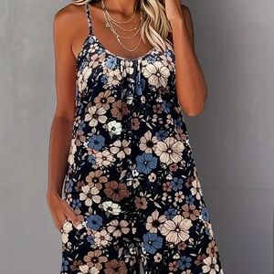 Floral Sleeveless Jumpsuit